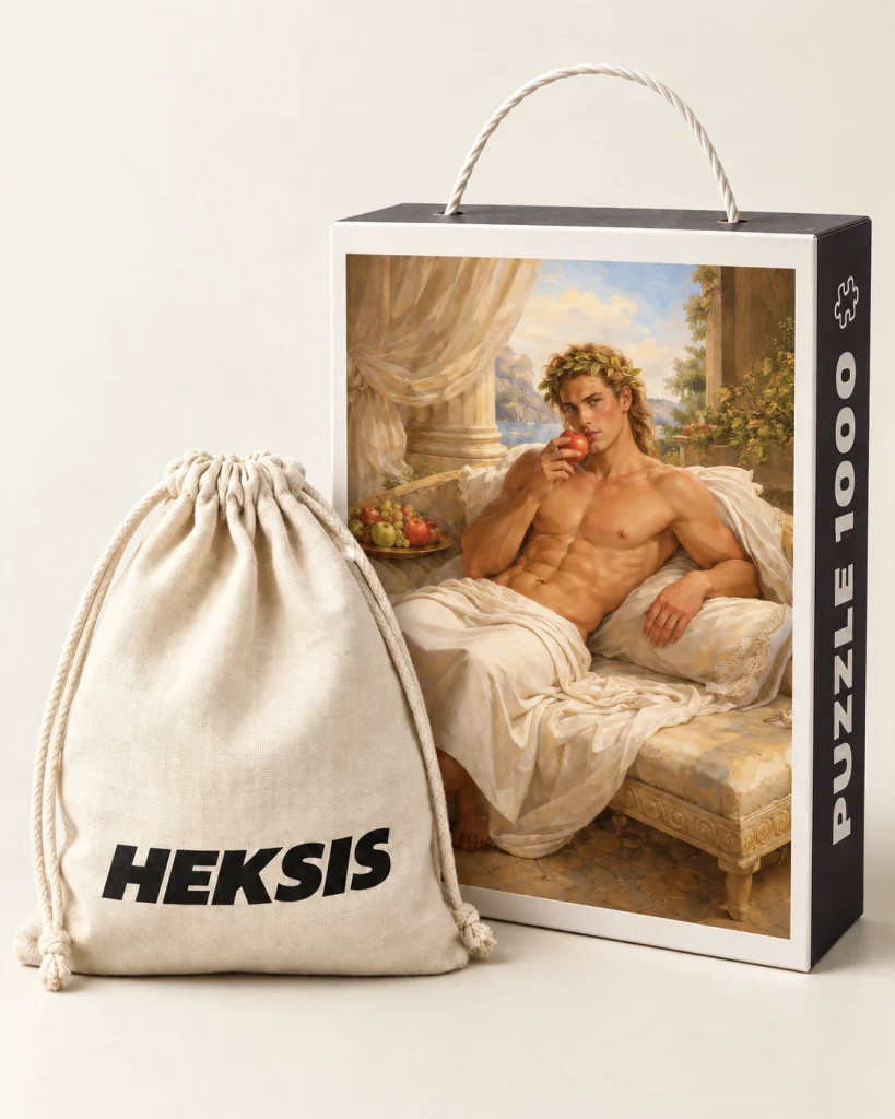 Apollo — Heksis-Puzzlebox mit Baumwollbeutel