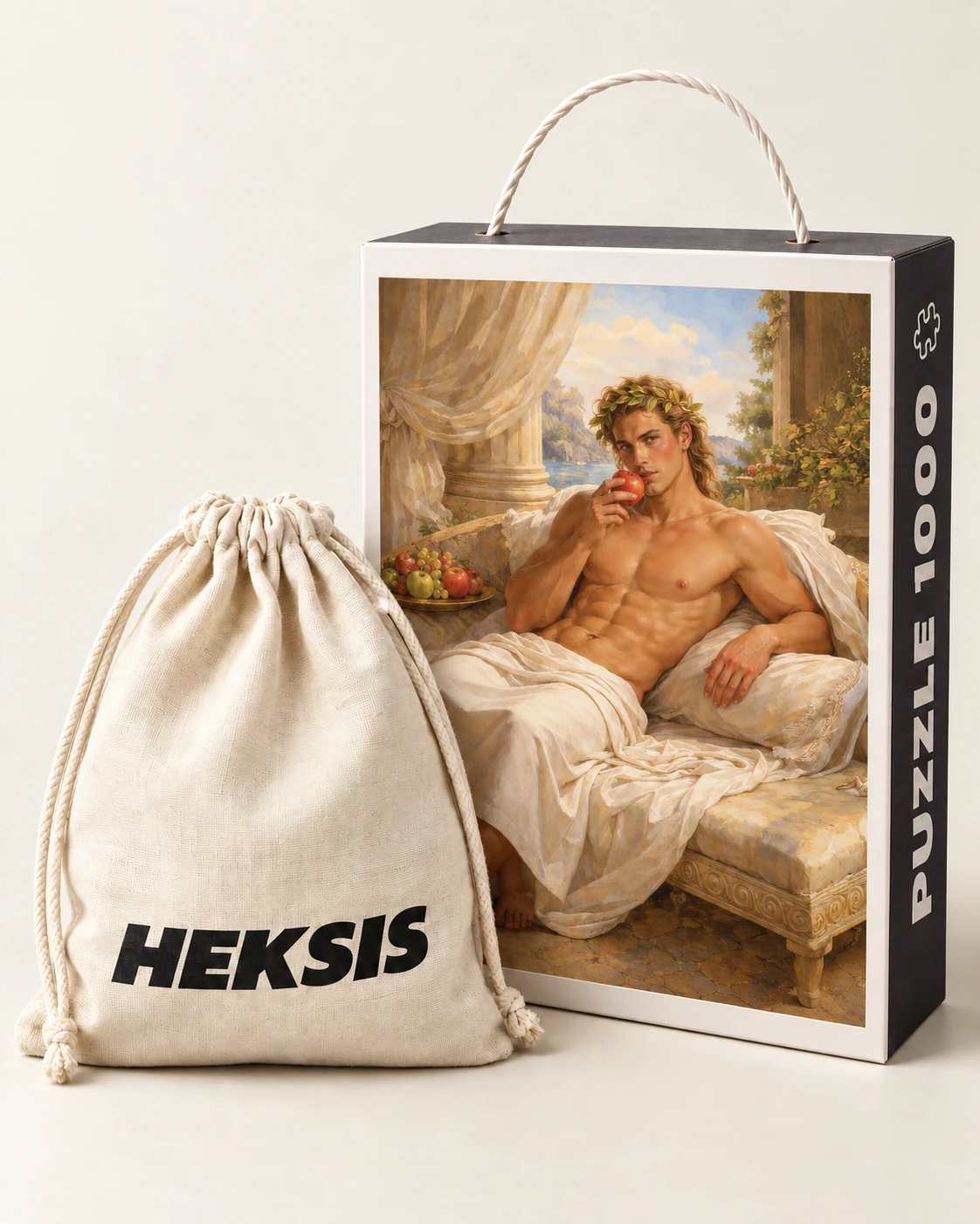 Apollo — Heksis-Puzzlebox mit Baumwollbeutel
