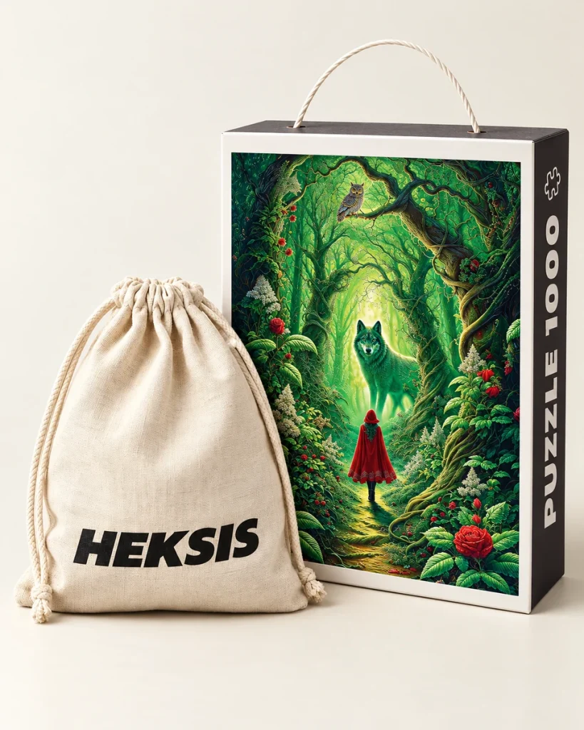 Red Hood — Heksis-Puzzlebox mit Baumwollbeutel